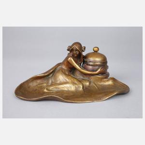 Bronzeschreibset Jugendstil