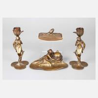 Bronzeschreibset Jugendstil111