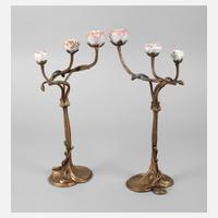 Paar florale Jugendstilleuchter111