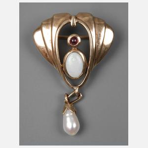 Brosche mit Steinbesatz