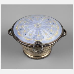 Teils emailliertes Körbchen als Anhänger