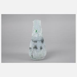 Daum Nancy Ätzglasvase Schwanendekor