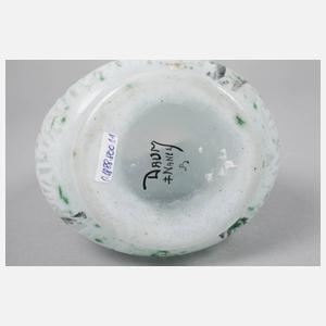 Daum Nancy Ätzglasvase Schwanendekor