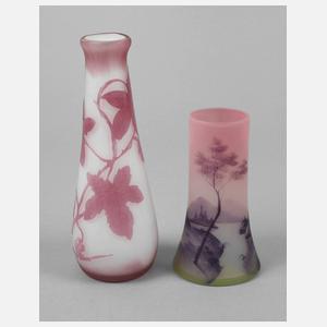 Zwei kleine Jugendstilvasen