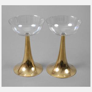 Paar elegante Sektschalen