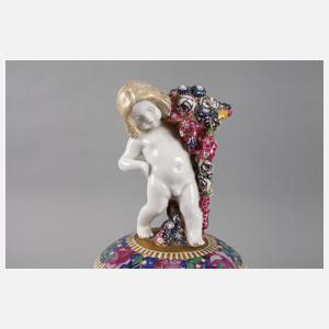 KPM Berlin Deckelvase mit Kinderfigur