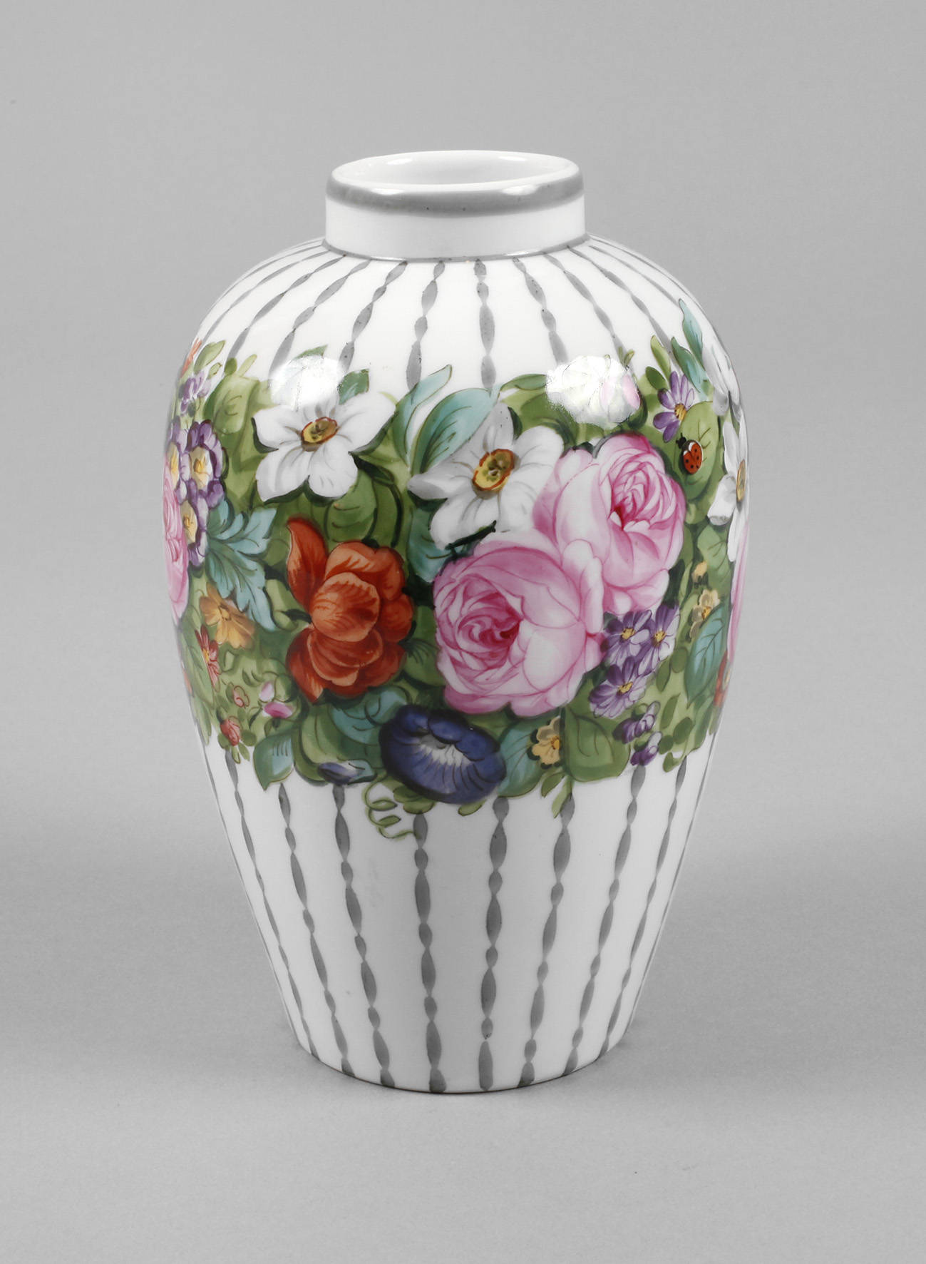 Nymphenburg Vase Blumendekor