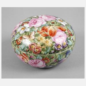 Nymphenburg Deckeldose Blumendekor