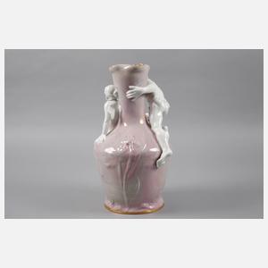 Rosenthal Ziervase mit Figurenstaffage