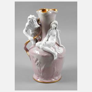 Rosenthal Ziervase mit Figurenstaffage