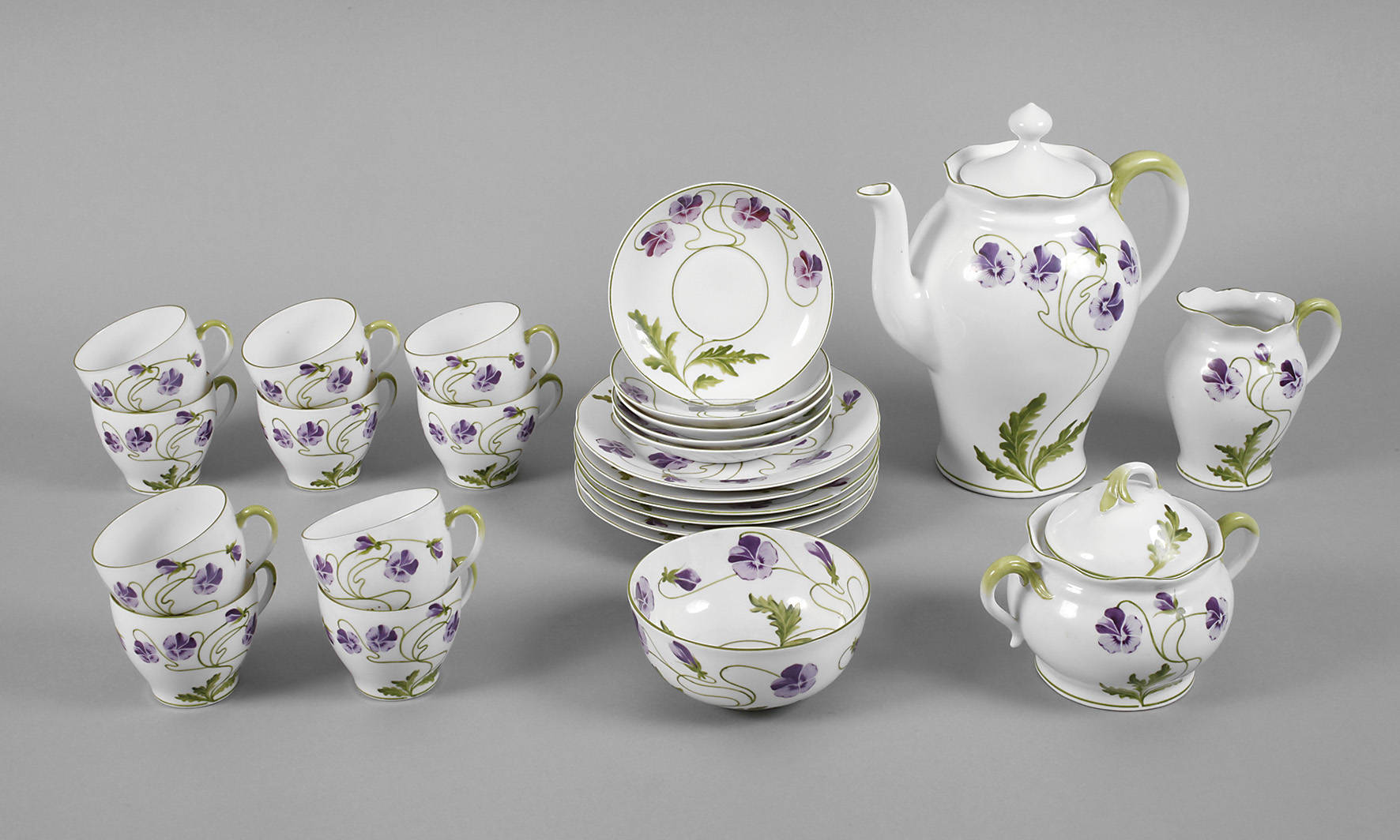 Swaine & Co. Hüttensteinach Kaffeeservice Jugendstil