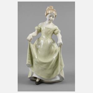 Goldscheider Wien stehendes Biedermeiermädchen