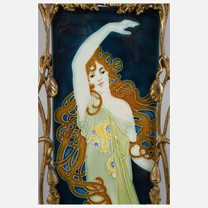 Johann von Schwarz zwei Wandplatten Jugendstil