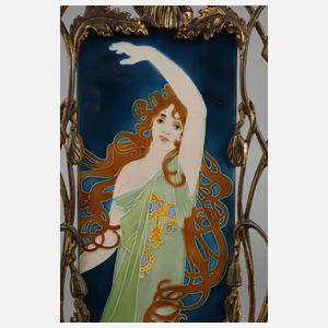 Johann von Schwarz zwei Wandplatten Jugendstil