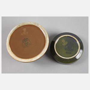 Wächtersbach zwei Deckeldosen Jugendstil