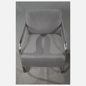 Paar Sessel Stahlrohr