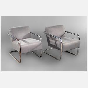 Paar Sessel Stahlrohr