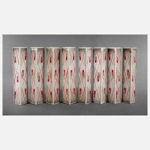 Acht Wandlampen Art déco