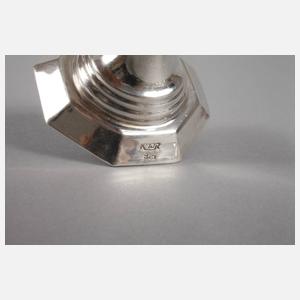 Sieben Silberleuchter Art Déco