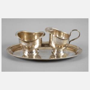 Silber Zucker-/Sahne-Set Art déco