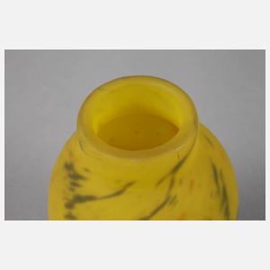 Muller Frères Vase mit Pulvereinschmelzungen