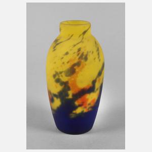 Muller Frères Vase mit Pulvereinschmelzungen