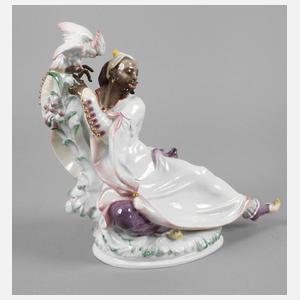 Meissen ”Mohr mit Kakadu”