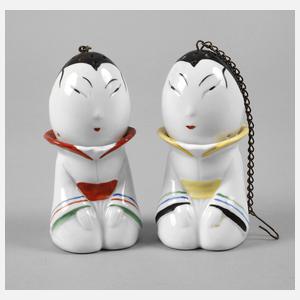 Paar figürliche Teesiebe