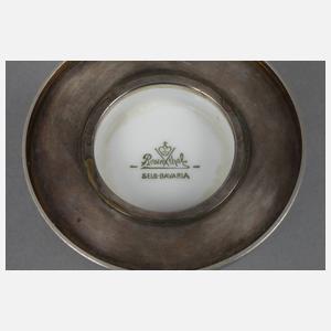 Rosenthal Paar Eierbecher mit Silberfuß