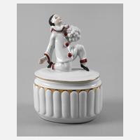 Tettau Deckeldose mit Pierrot111