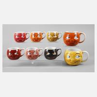 Thüringen Konvolut Gesichtertassen111