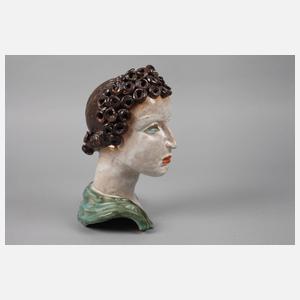 Goldscheider Wien Büste Frauenkopf