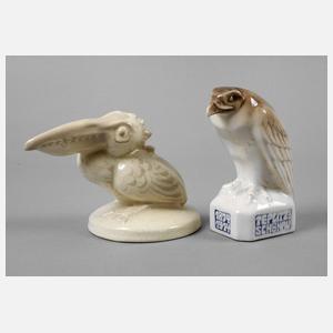 Zwei Vogelfiguren