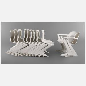 Elf Stühle Kangaroo