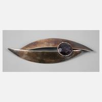 Silberbrosche mit Amethyst111