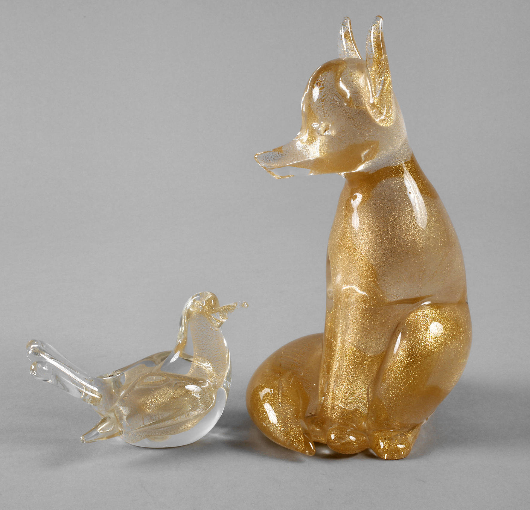 Murano zwei Tierfiguren