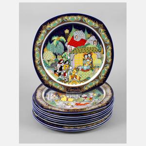 Rosenthal neun Weihnachtsteller