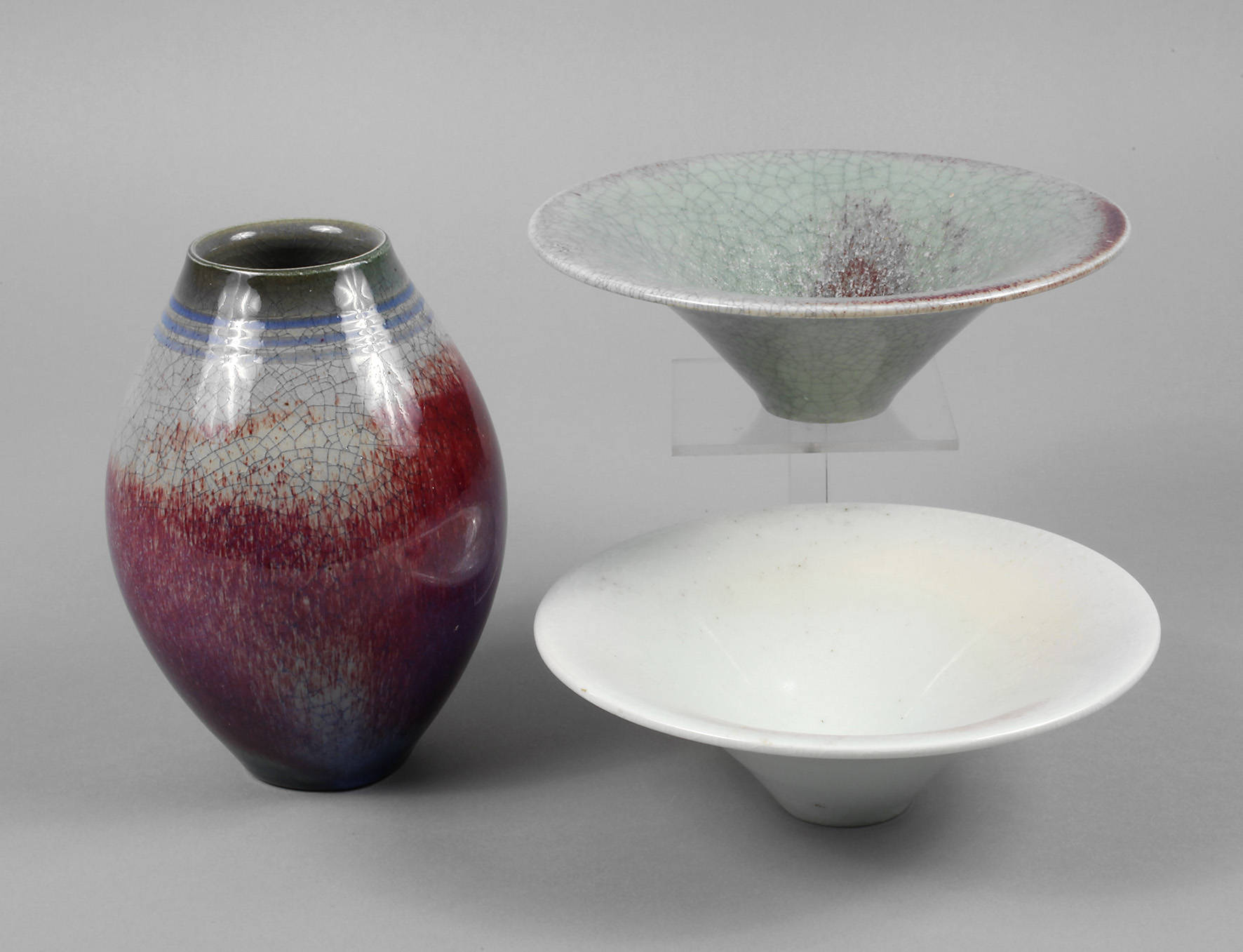 Wendelin Stahl vier Keramikobjekte