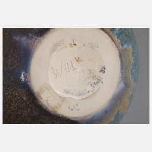 Wendelin Stahl Vase Kristallglasur