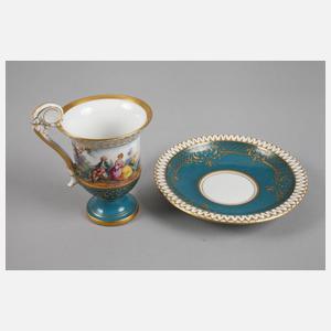 Fürstenberg Kakaotasse Watteauszene