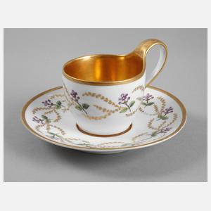 KPM Berlin Mokkatasse Veilchendekor