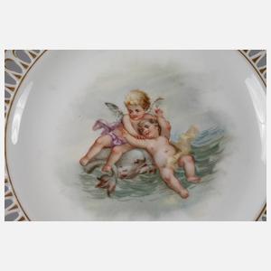 Meissen Durchbruchteller Puttenmotiv