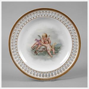 Meissen Durchbruchteller Puttenmotiv