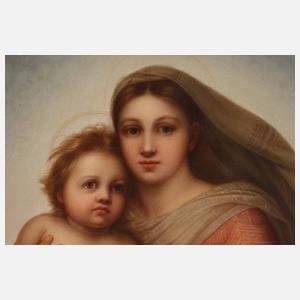 KPM Berlin große Bildplatte ”Sixtinische Madonna”