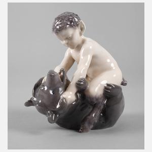 Royal Copenhagen Faun mit Bär