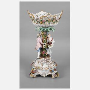 Meissen Prunkaufsatz mit galantem Paar