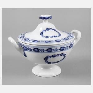 Meissen Deckelterrine Blaumalerei