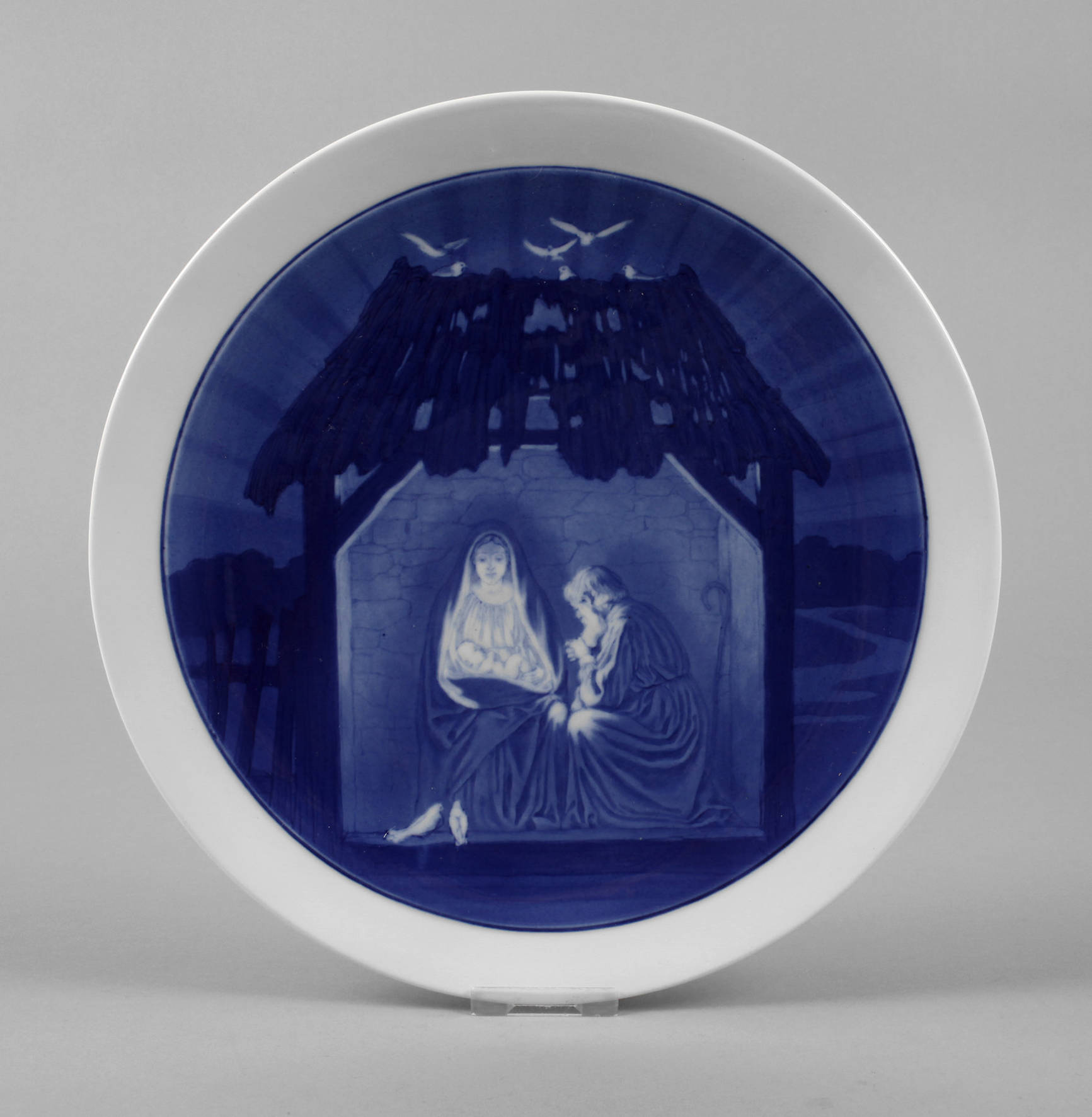 Meissen Weihnachtsteller Christi Geburt