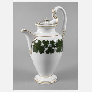 Meissen Kaffeekanne Weinlaubdekor