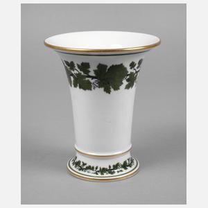 Meissen Trichtervase Weinlaubdekor